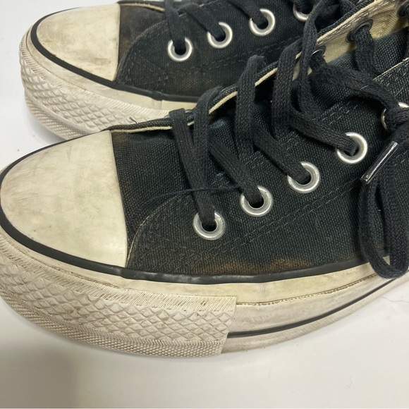 Converse black canvas platform sneakers size 7 - Picture 6 of 10